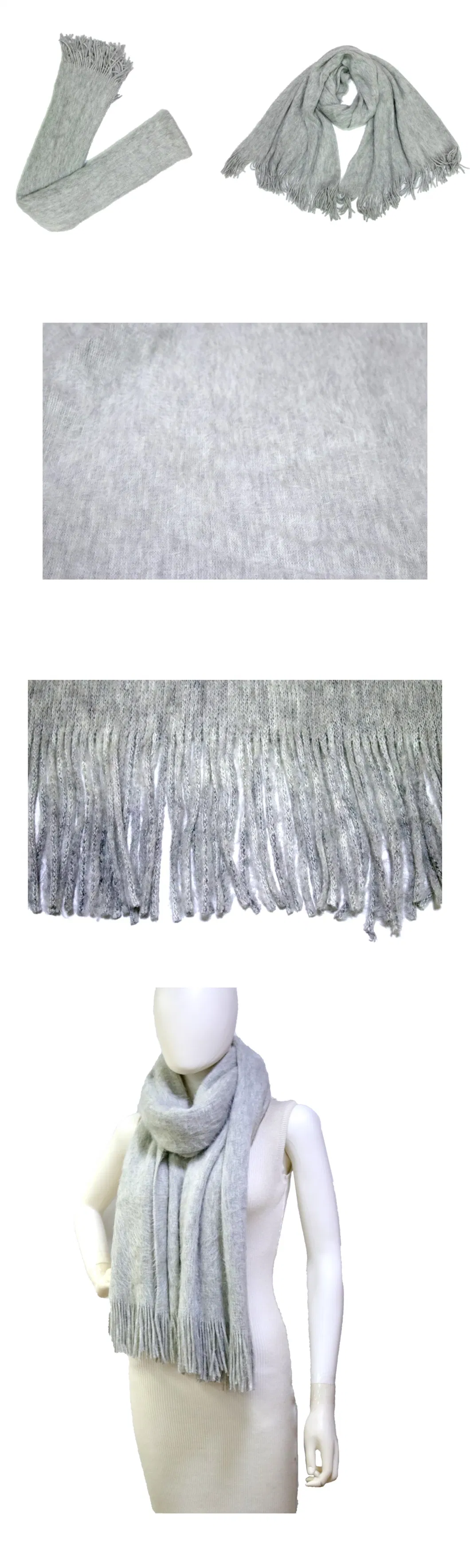 Very Soft Touch Woven Fur Scarf Scarves 2022 Lady&lsquo; S Warm Shawl