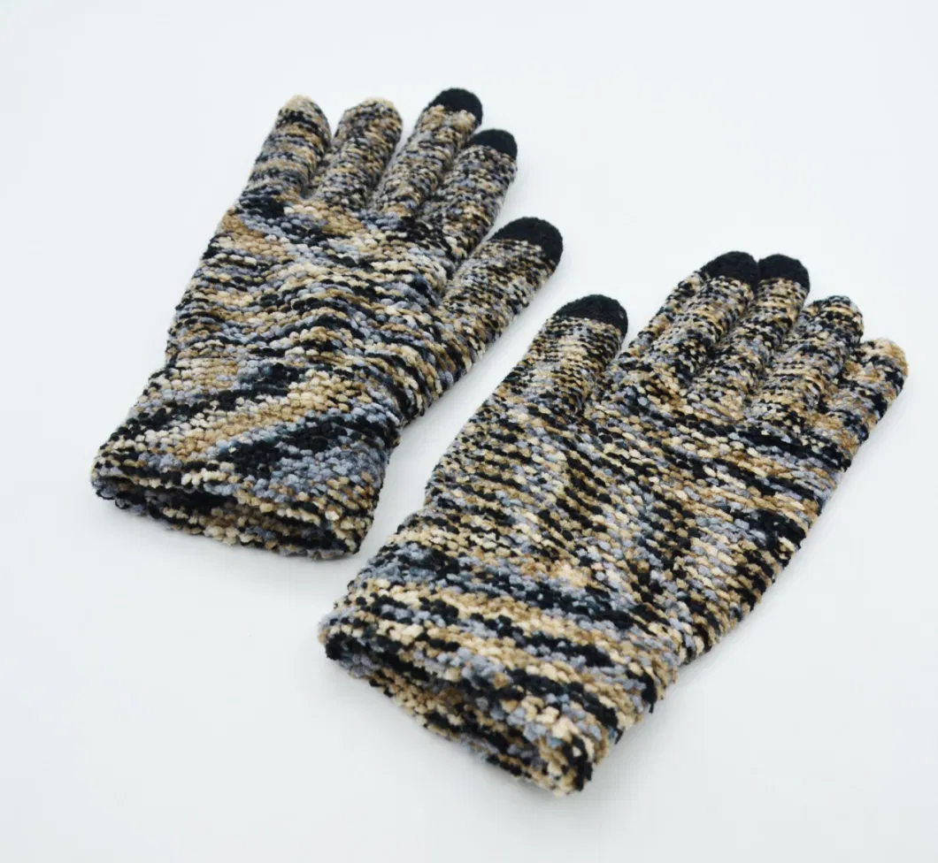 Winter New Creative Touch Screen Gloves Cute Colourful Knitted Unisex Full Finger Gloves Mittens