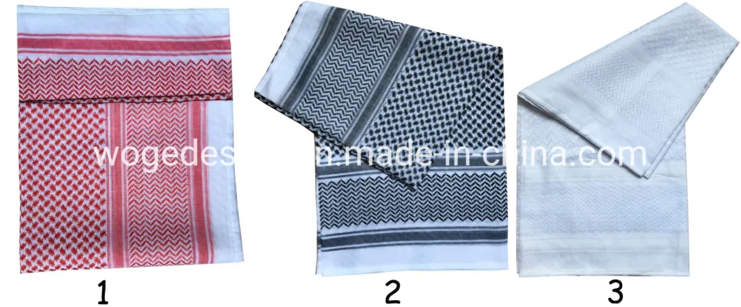 Factory Vintage Woven Pattern Keffiyeh Muslim Arabic Windproof Desert Wrap Shawl Shemagh Hijab Square Man Polyester Scarfs