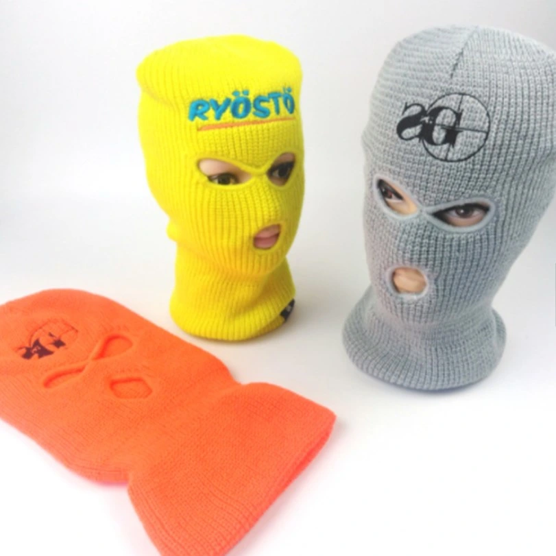 Custom Embroidery 3 Holes Ski Masks Full Face Balaclava