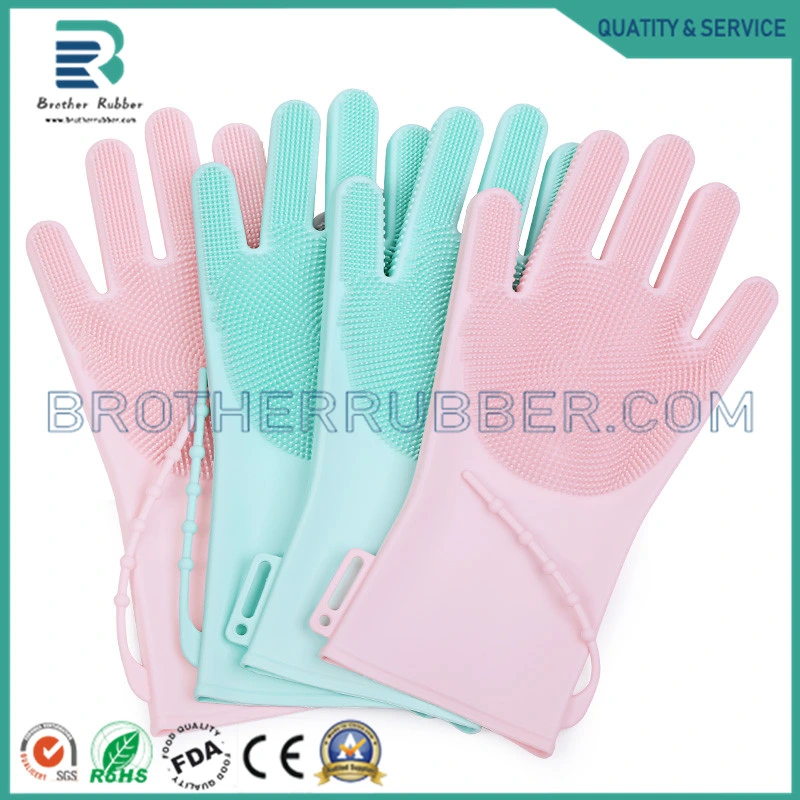 OEM Silicone Kitchen Glove Kitchen Dishwashing Gloves Magic Silicone Dishwashing Gloves