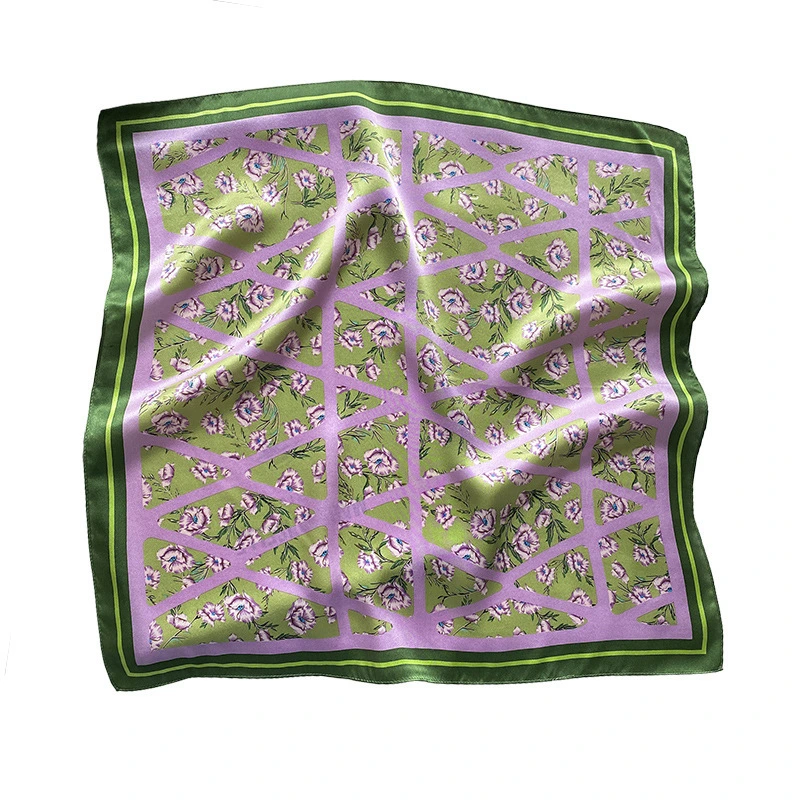 Anti-Dirty and Breathable High Quality Mulberry Silk Small Square Scarf