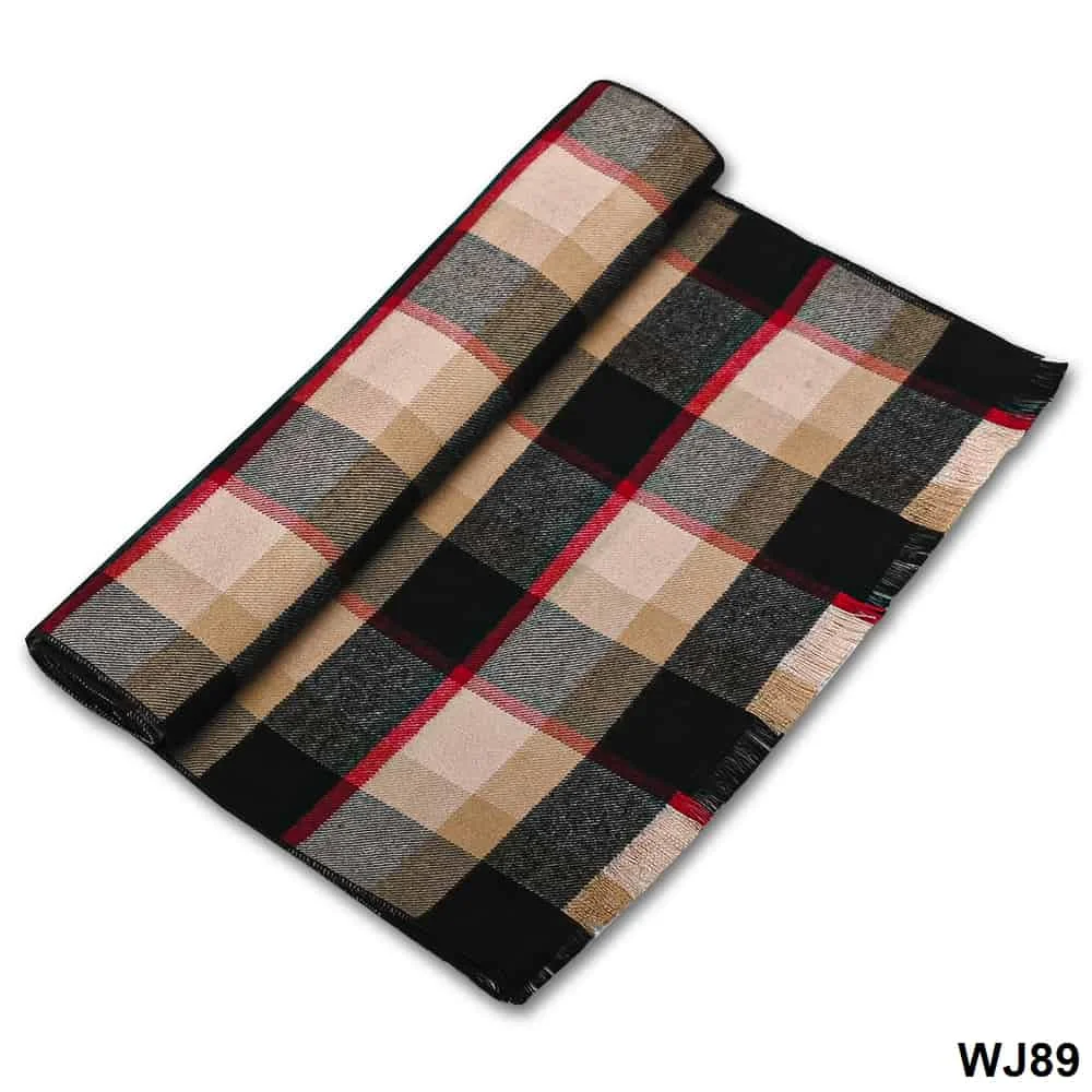 Super Soft Classic Beige Check Cashmere Feel Winter Scarf