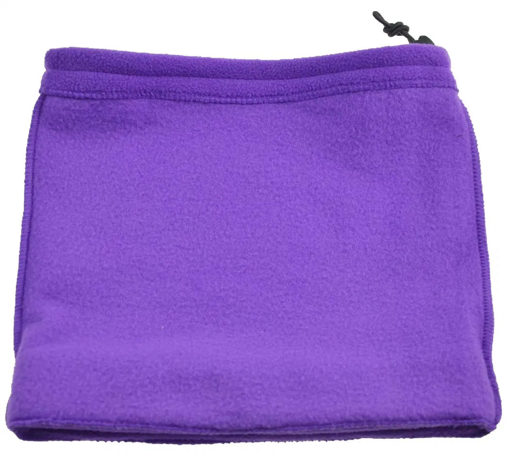 BSCI Two-in-One Purple Polar Fleece Winter Neck Scarf Beanie Hat