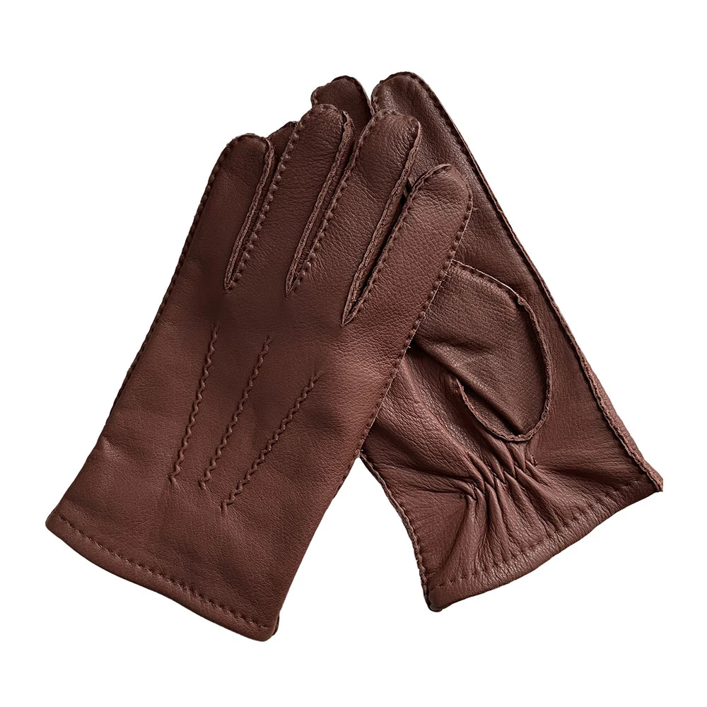 Men Genuine Leather Hand Craft Classic Gloves Sheepskin Gloves Winter Gloves