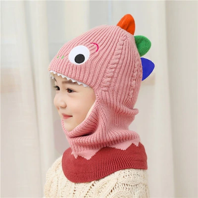 Winter Child Knitted Warm Hat and Fleece Lining Neck Warmer Scarf Set for Kids