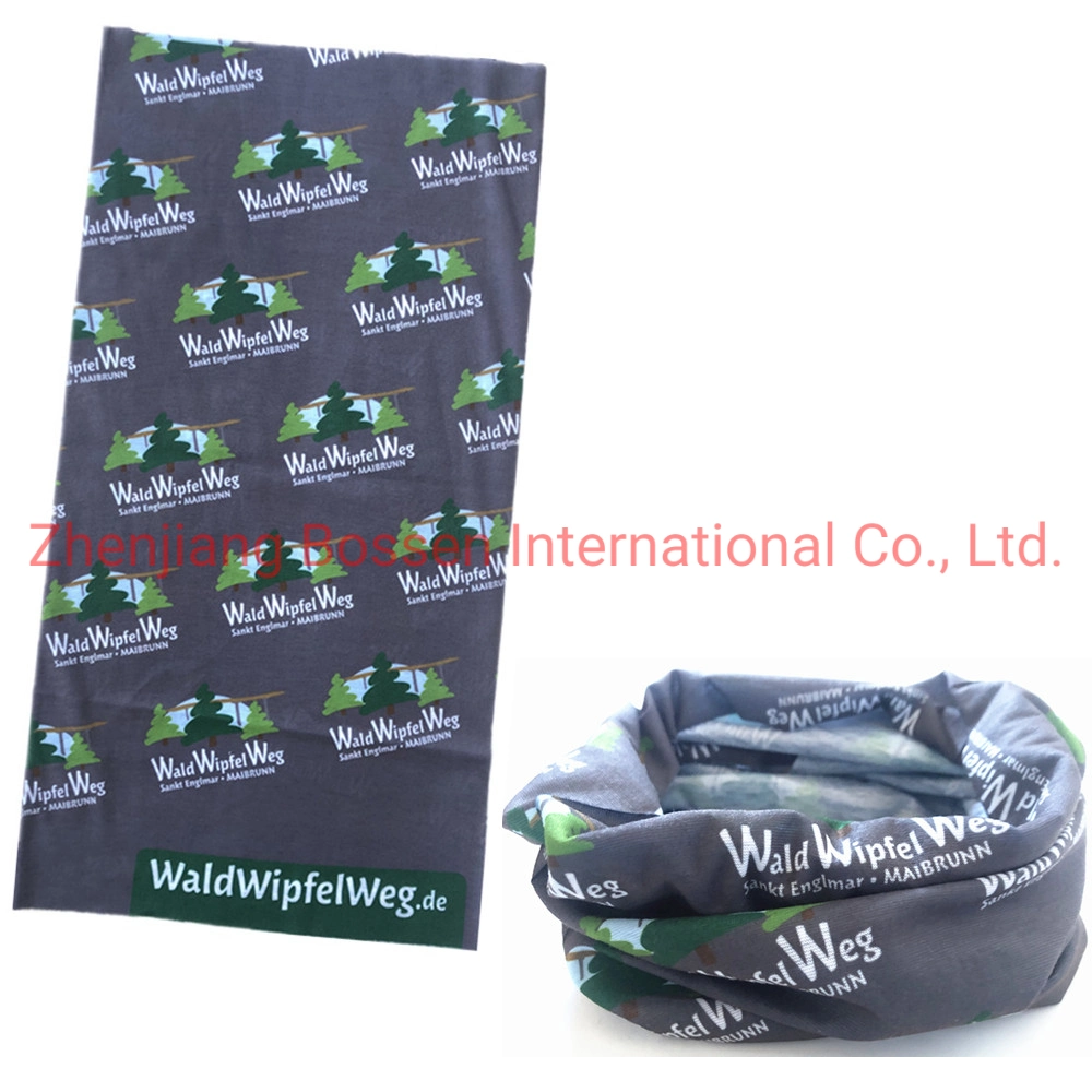 China Factory OEM Produce Custom Logo Print Polyester Microfiber Neck Gaiter Seamless Tubular Bandana Tube Scarf