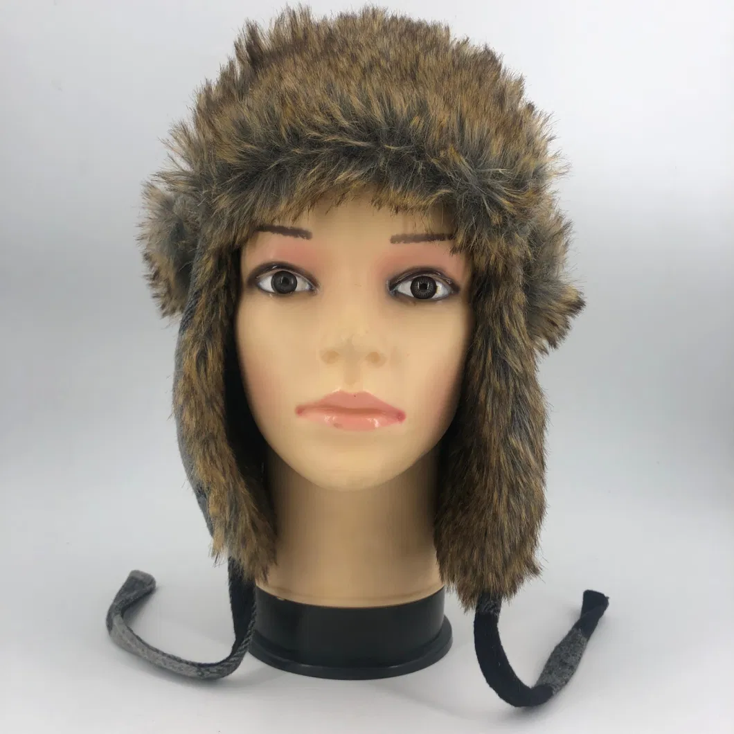 2022 Earflap Bomber Hats Caps Trapper Hat Trooper Faux Fur Earflap Snow Ski Hat Cap