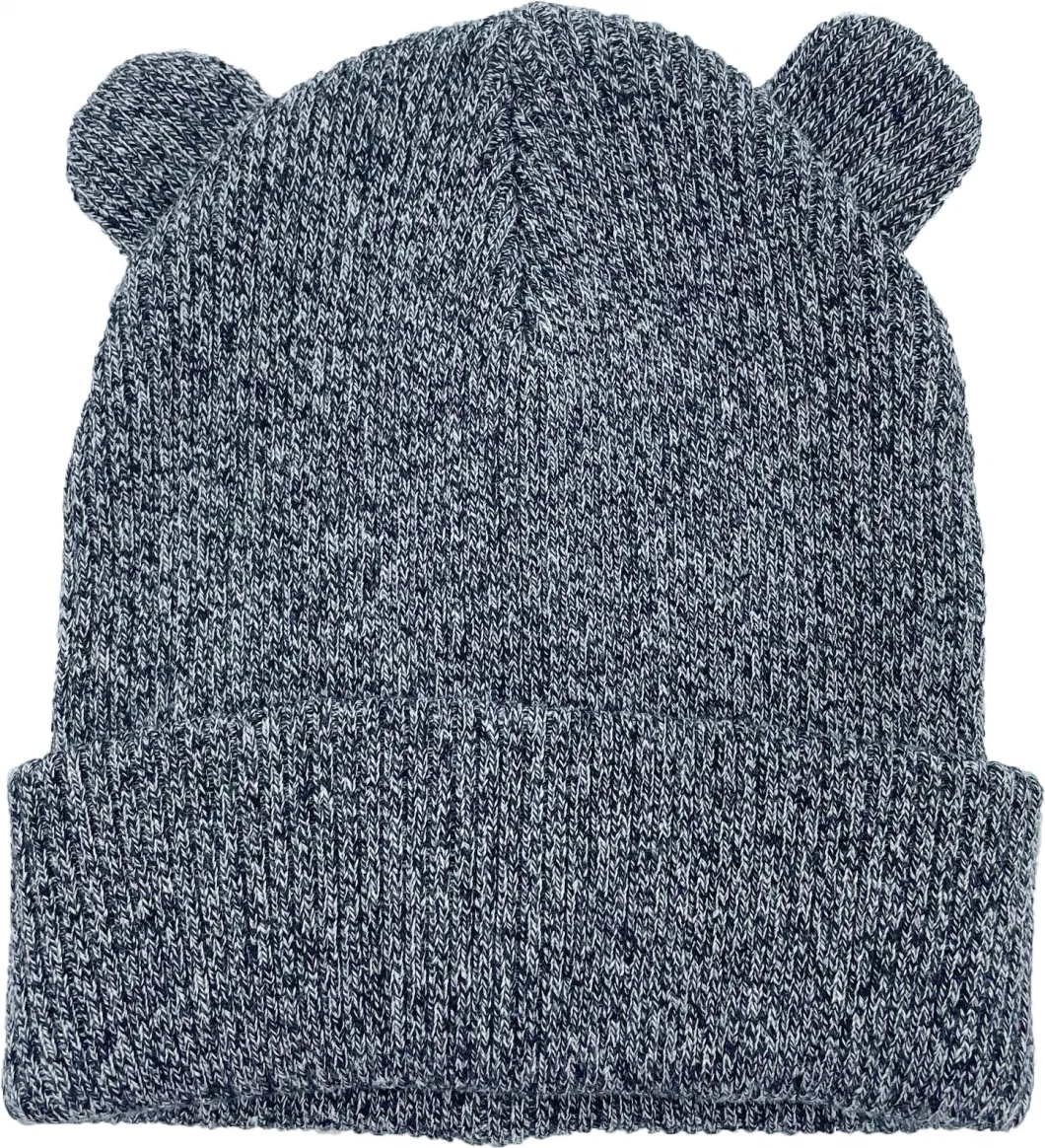 Plain Solid Colors Soft Cotton Kids Winter Cuff Beanie Hats