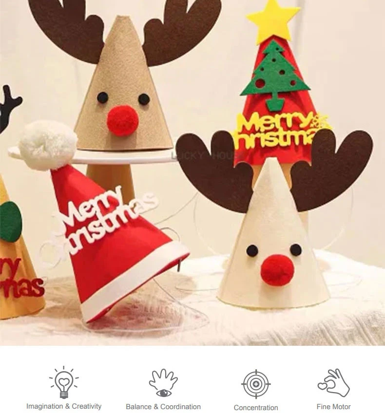 Christmas Decorations Kits Santa Claus Hats