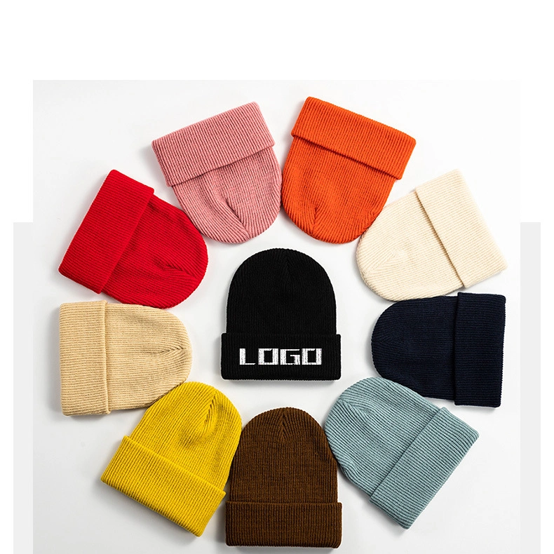 High Quality Solid Color Wholesale Custom Knit Outdoor Fashion Autumn and Winter Outdoor Women Warm Ear Protection Simple Cold Hat Ravel Shopping Hat