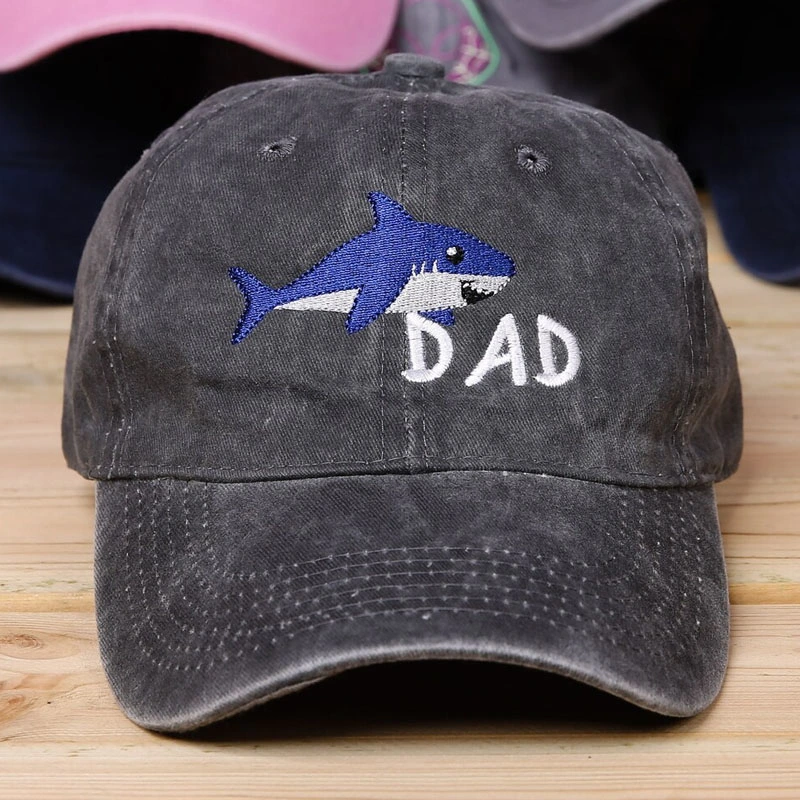 New Dad Hat Casual Sports Caps Personalized Family Shark Hat Monogram Custom Baseball Cap