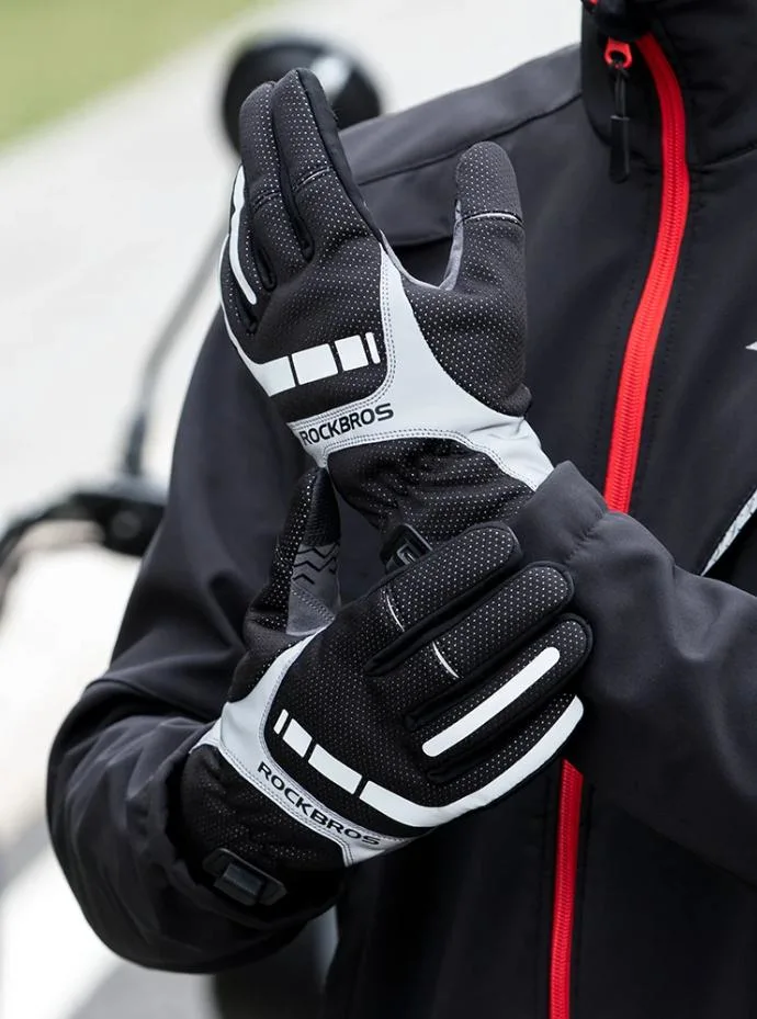 Rockbros Electric Cycling Gloves - Smart Temperature Control, Comfortable Riding