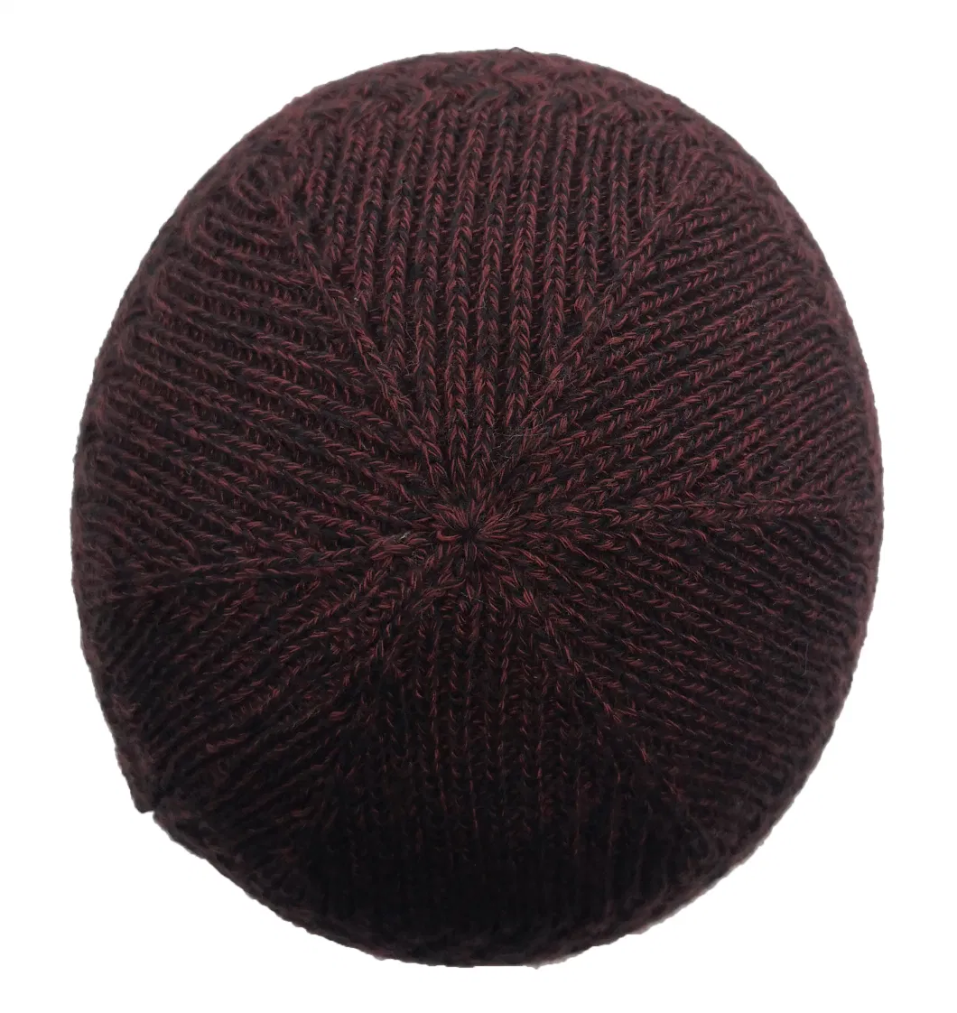 Warm Caps with Jacquard&Embroidery, Adult Knitted Beanie for Winter&amp; Autumn