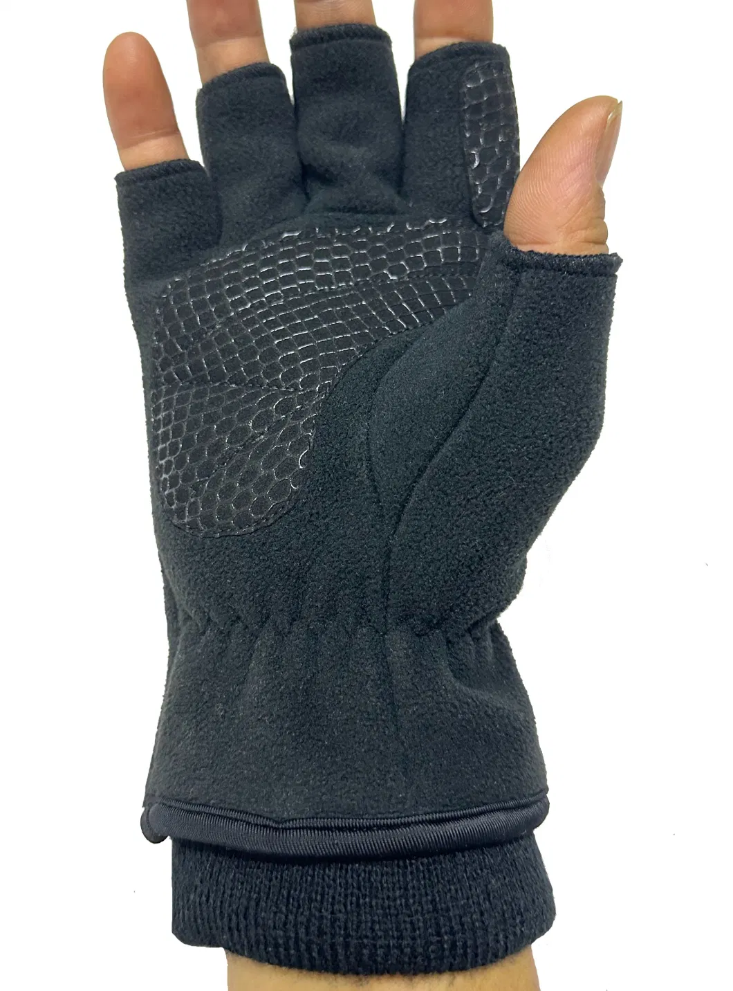 Fingerless Half Fingers Cycling Bike Fishing Sports Fleece Gloves