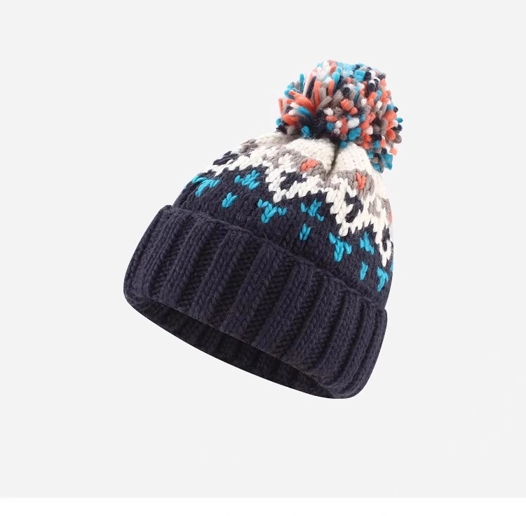 High Quality Fashion Winter Acrylic Knitted POM-POM Beanie Hat