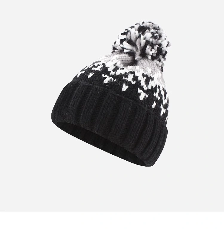 High Quality Fashion Winter Acrylic Knitted POM-POM Beanie Hat