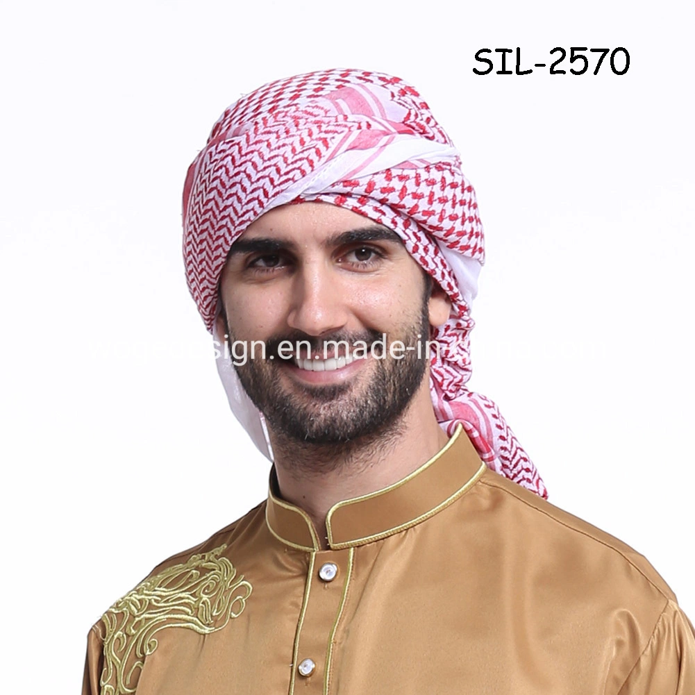 Factory Vintage Woven Pattern Keffiyeh Muslim Arabic Windproof Desert Wrap Shawl Shemagh Hijab Square Man Polyester Scarfs