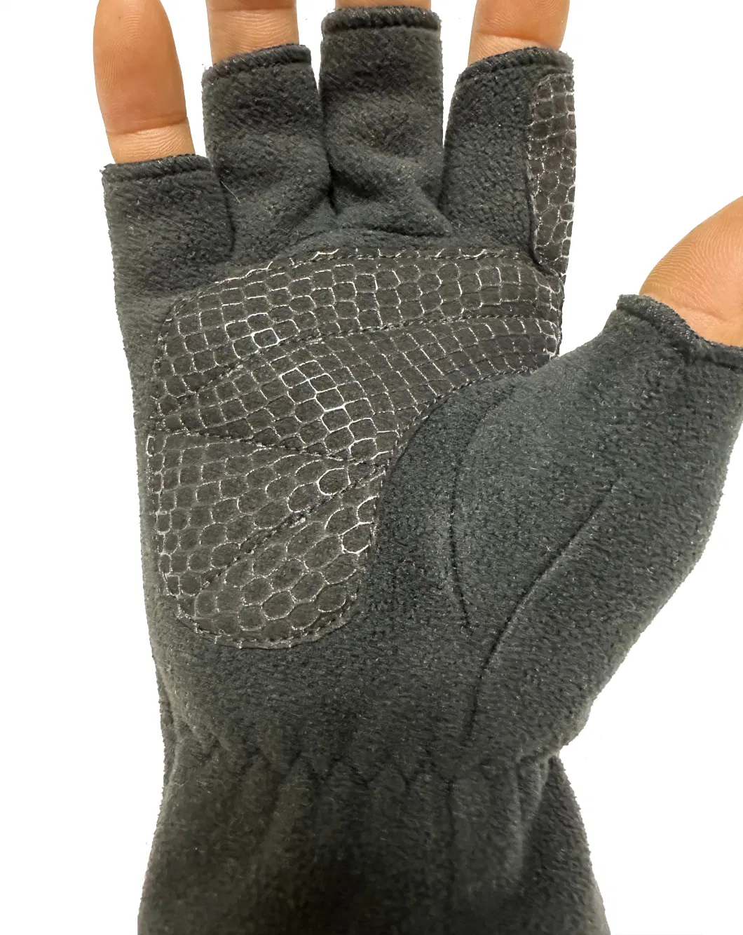Fingerless Half Fingers Cycling Bike Fishing Sports Fleece Gloves