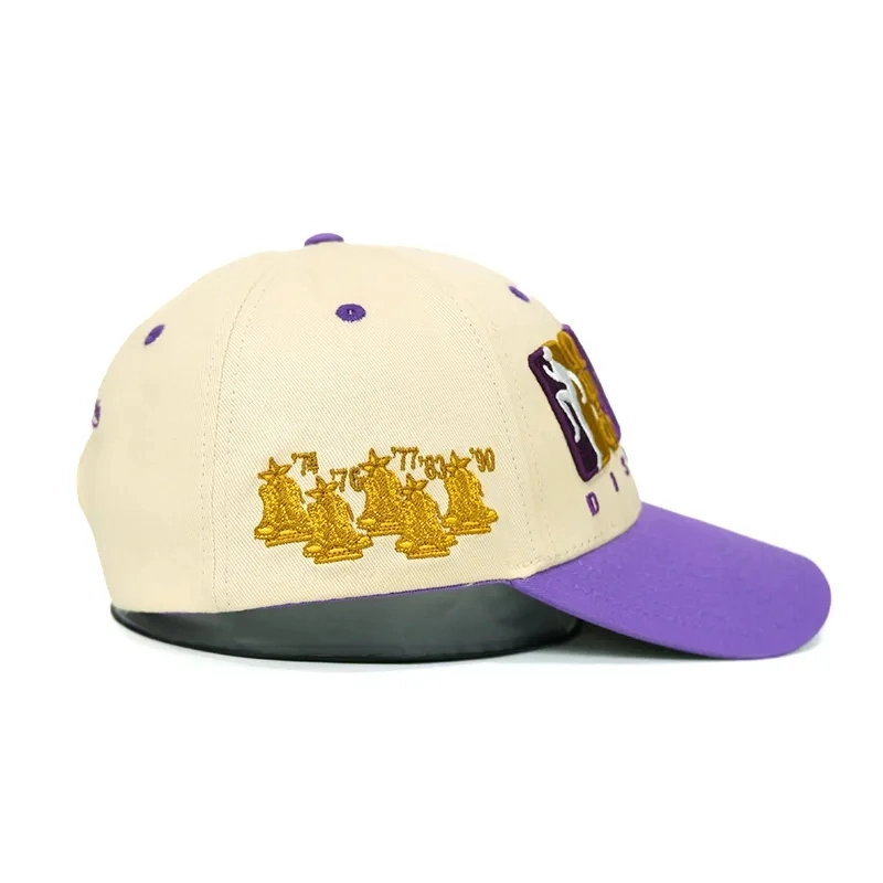 Popular Design Custom 3D Embroidery 6 Panel Hat Printed Personalized Two Tone Baseball Cap