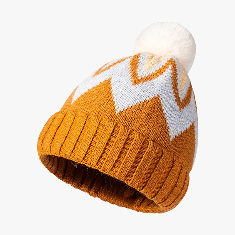 New Style Autumn and Winter Mohair Blended Knitted Cap Outdoor Thickened Warm Knitted Hat Men and Women