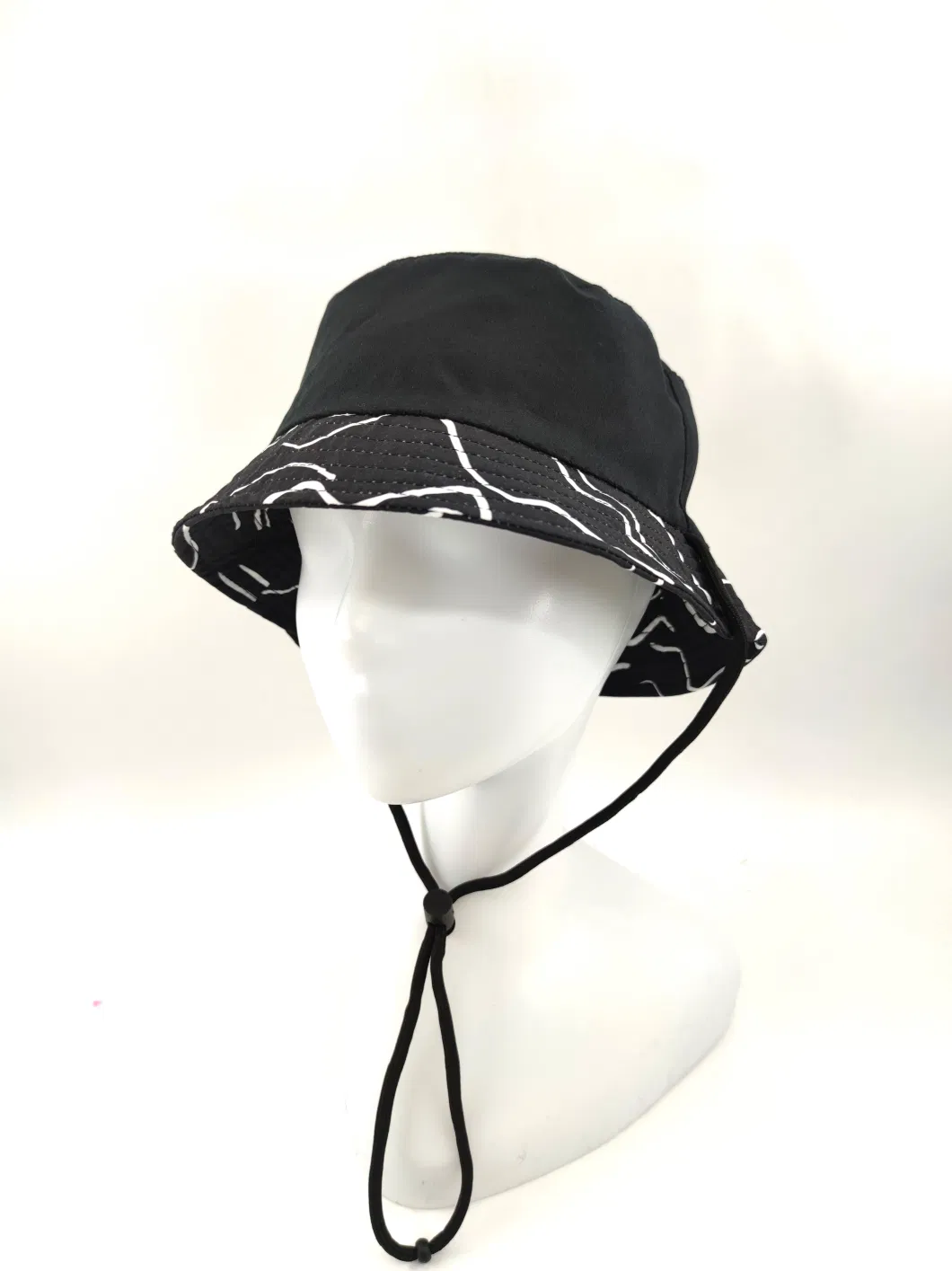 Polyester Sublimation Printed Bucket Hat, Reversible Style with Polyester Fabric Inner