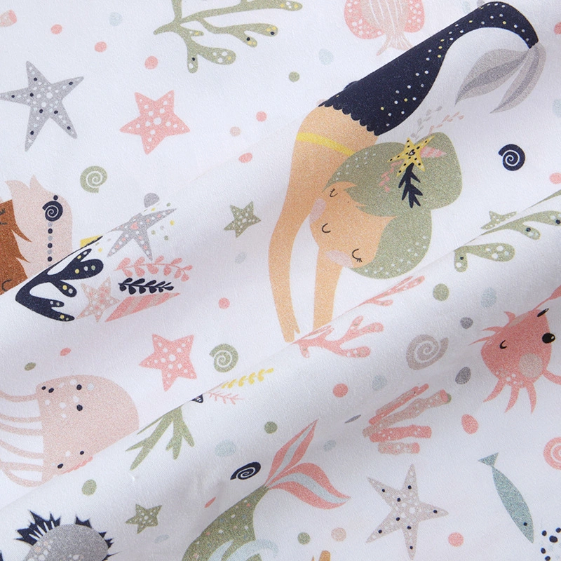 Polyester Disperse Digital Printed Cartoon Printing Cloth Print Fabric for Garment Dress Pajama Decorated