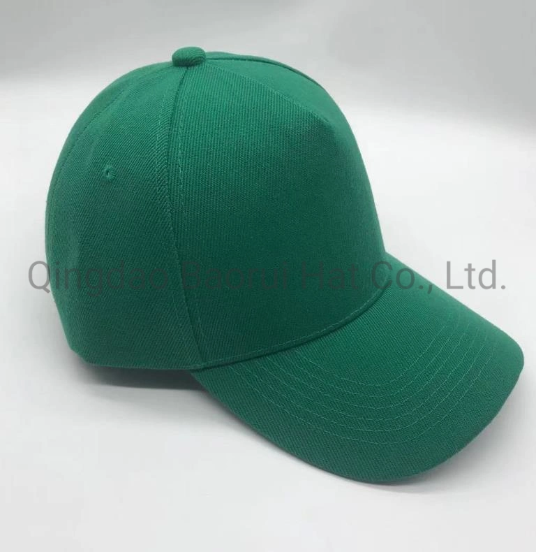 Blank acrylic Polyester Sports Caps Baseball Hats with Metal