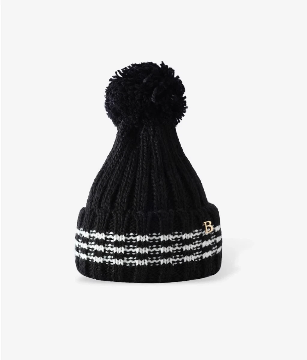 High Quality Winter Ear Warmer Acrylic Knitted POM-POM Beanie Hat