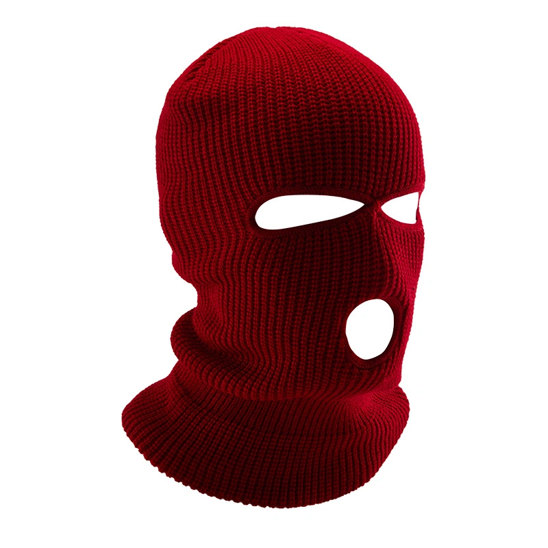 3 Hole Knitted Full Face Cover Ski Mask for Outdoor Sports