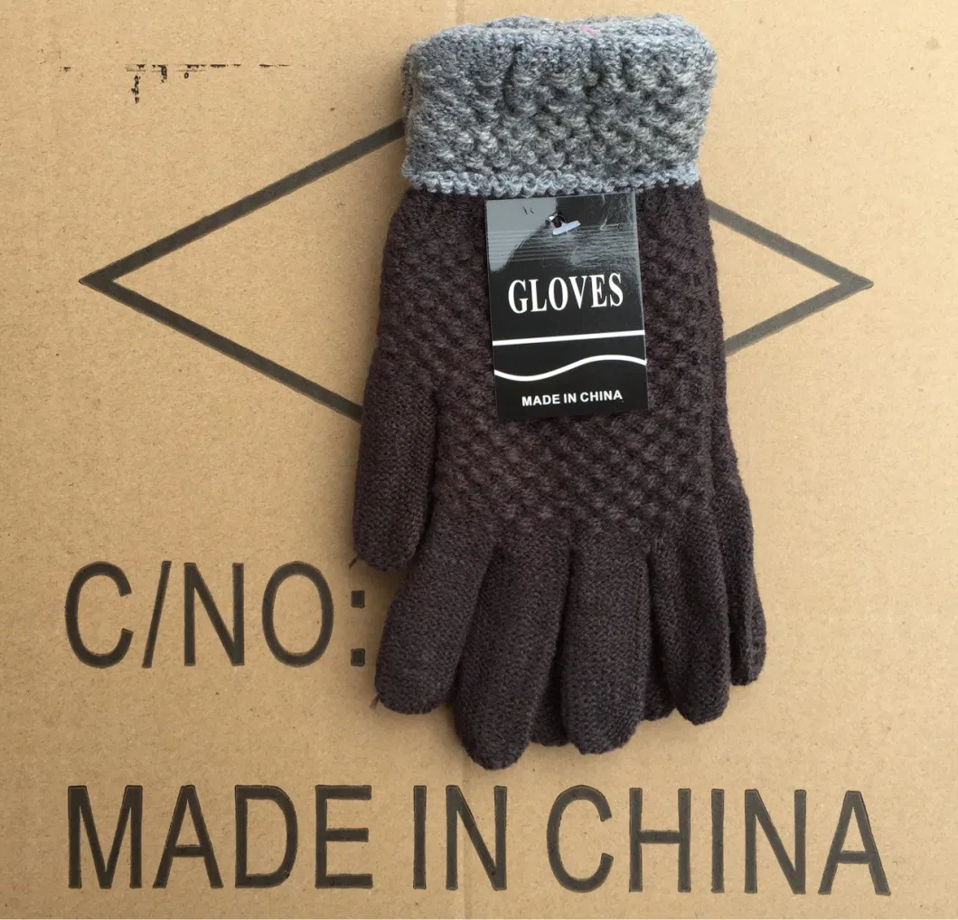 Faux Cashmere Wool Winter Magic Knit Gloves Reverse Knitting Acrylic Plush