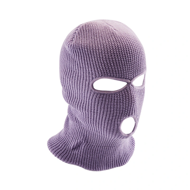 3 Hole Knitted Full Face Cover Ski Mask for Outdoor Sports