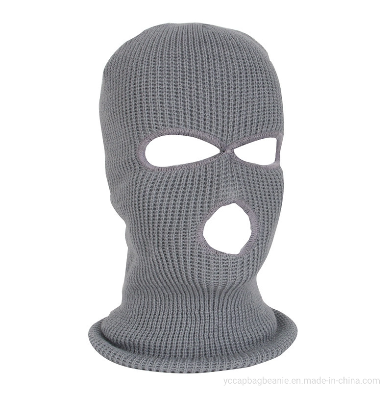 Custom White Knit Winter Facemask Balaclava