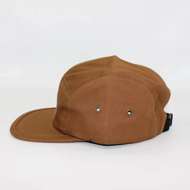 Wholesale Unstructured Flat Brim Anti Solid Color Hat Custom Logo Camping Hat 5 Panel Hats