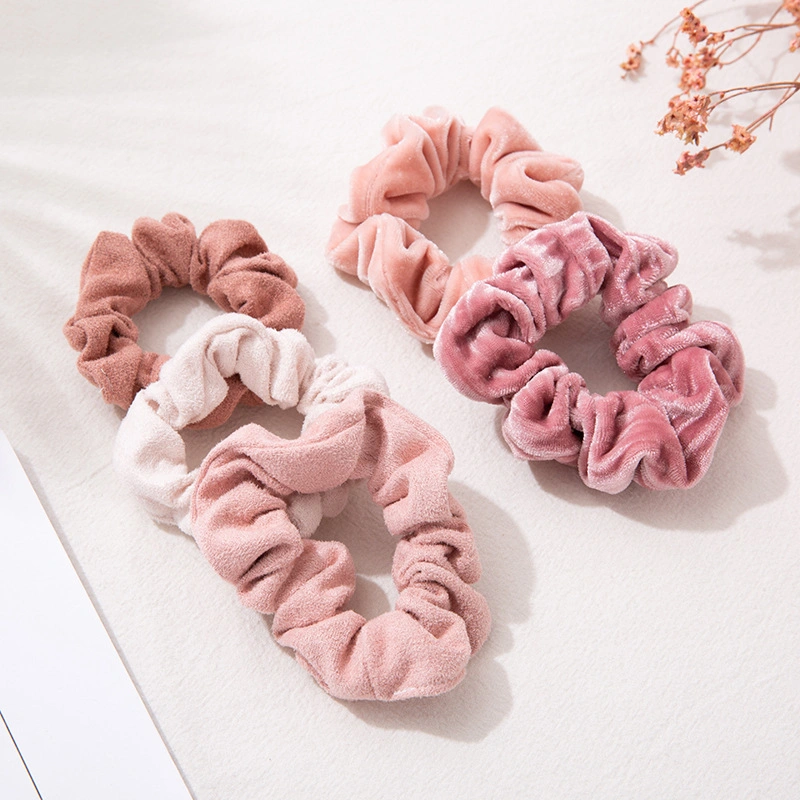Flower Printed Long Ponytail Hair Band Scarf Double Layers Bowknot Cheap Hair Scrunchie Girls Elastic Boho Hair Tie for Women