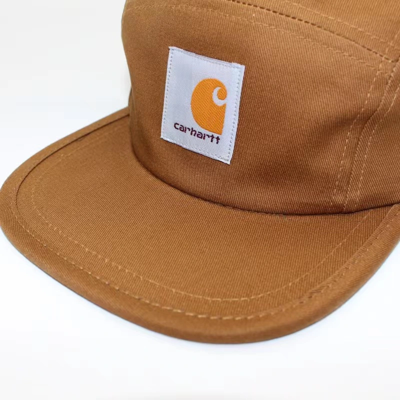 Wholesale Unstructured Flat Brim Anti Solid Color Hat Custom Logo Camping Hat 5 Panel Hats