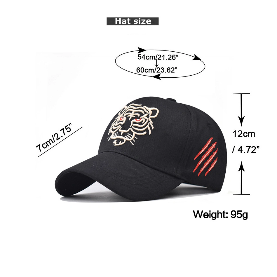 Customized Personalized Gold 3D Embroidery Tiger Head Trucker Cap with Metal Bucket