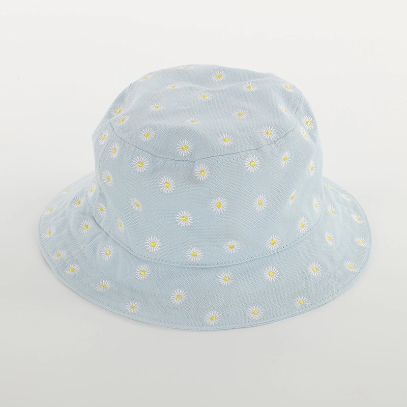 Custom Design Personalized Small Daisy Fisherman Bucket Hat with Embroidered Logo