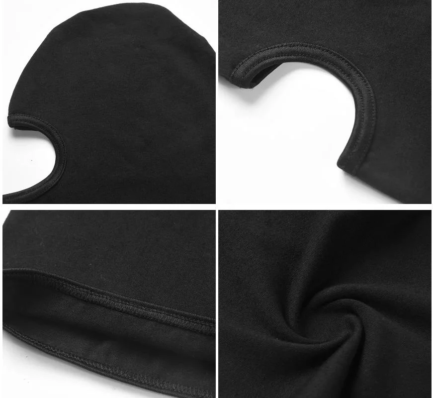 OEM Custom Black Knitted Cotton Polyester Acrylic Winter Balaclava