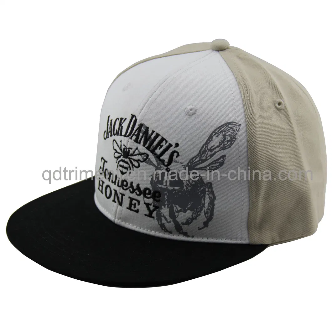 100% Polyester Snapback Flat Bill Outdoor Sport Camp Cap (TMFL6680-1)