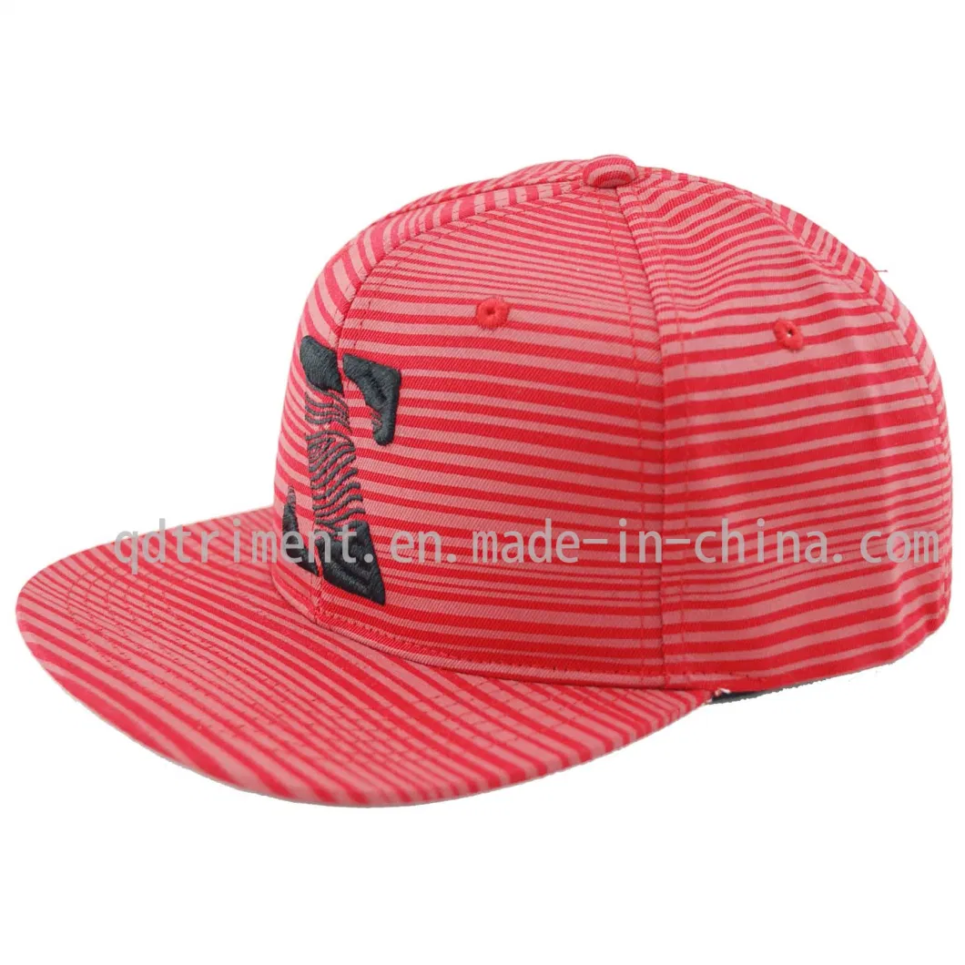 100% Polyester Snapback Flat Bill Outdoor Sport Camp Cap (TMFL6680-1)