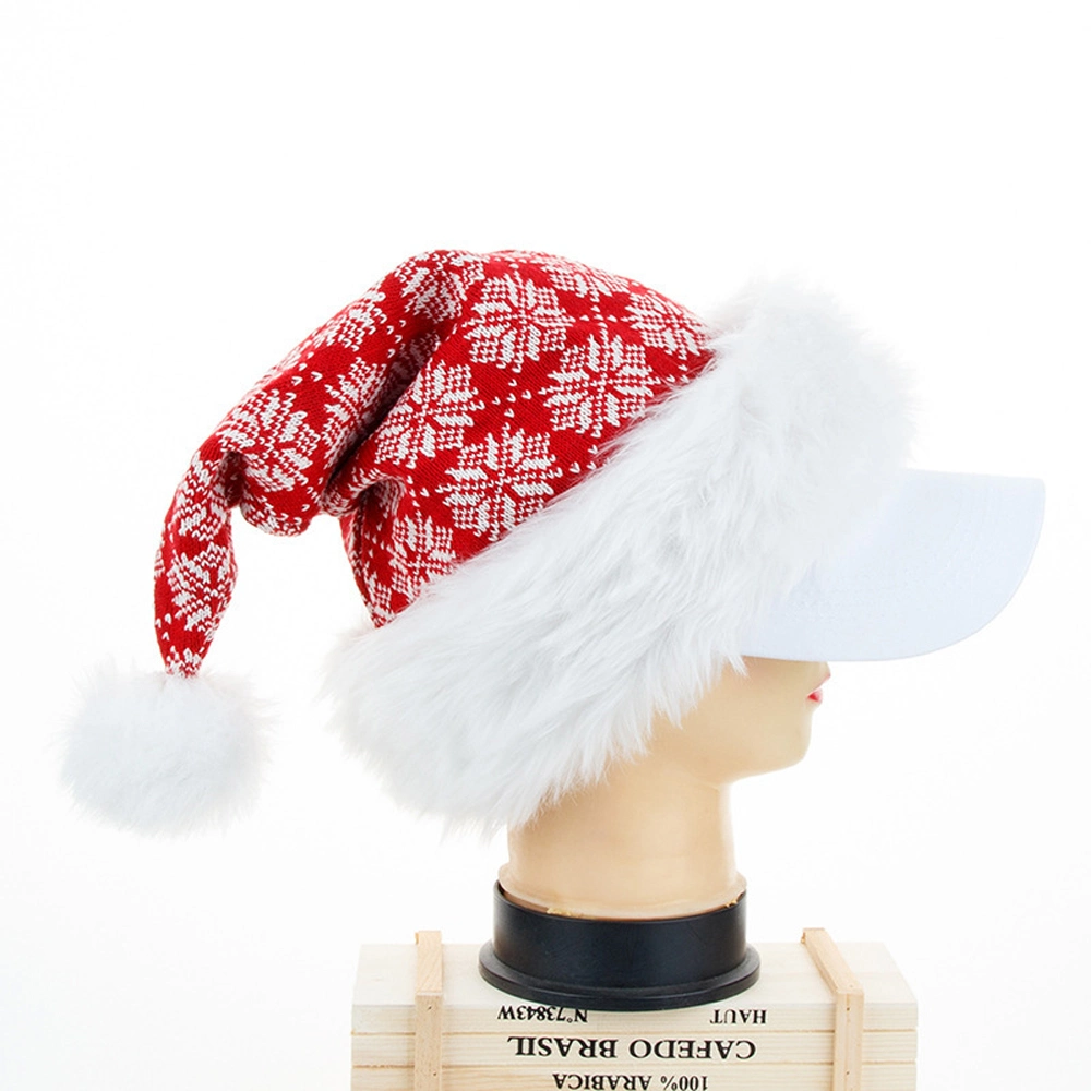 Christmas High-Grade Plush Striped Hat Knitted Wool Christmas Hat