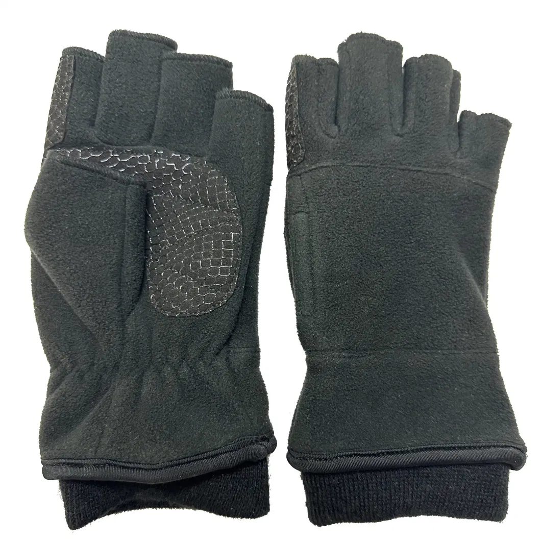 Fingerless Half Fingers Cycling Bike Fishing Sports Fleece Gloves