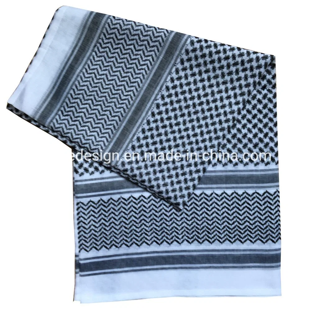 Factory Vintage Woven Pattern Keffiyeh Muslim Arabic Windproof Desert Wrap Shawl Shemagh Hijab Square Man Polyester Scarfs