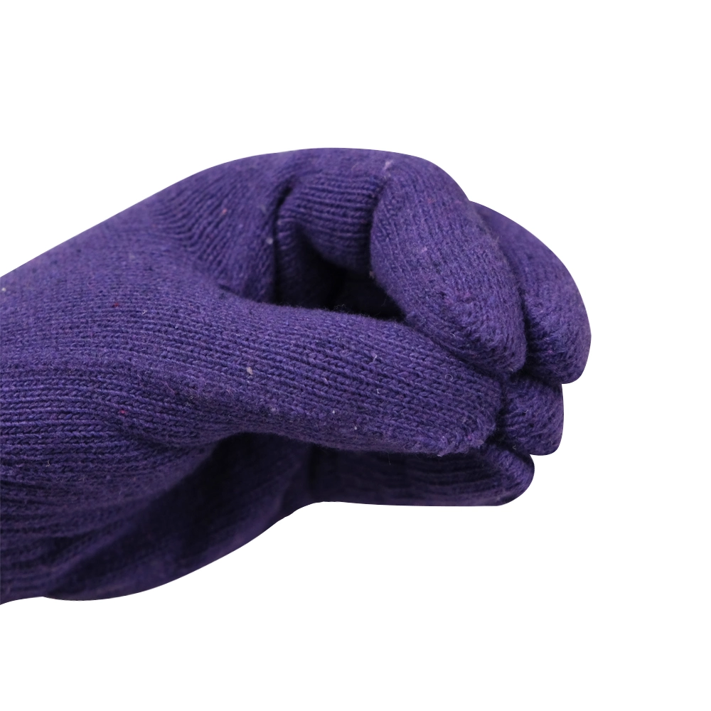 Hot Sale Pure Color Lady Women Cheap Winter Knitted Cotton Gloves for General Purposes