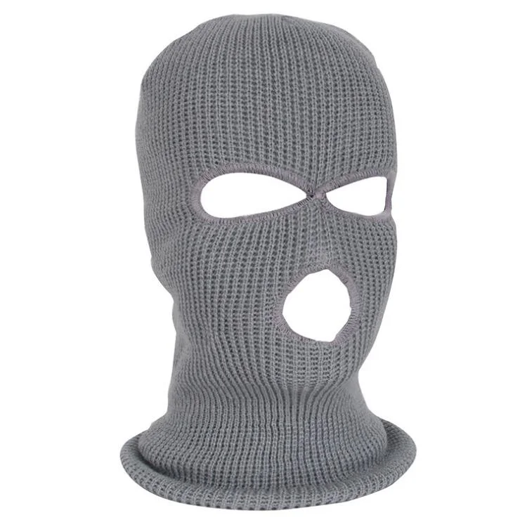 3 Hole Ski Mask Knitted Face Cover Hat Winter Balaclava