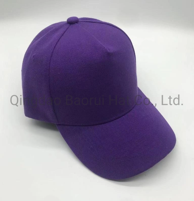 Blank acrylic Polyester Sports Caps Baseball Hats with Metal