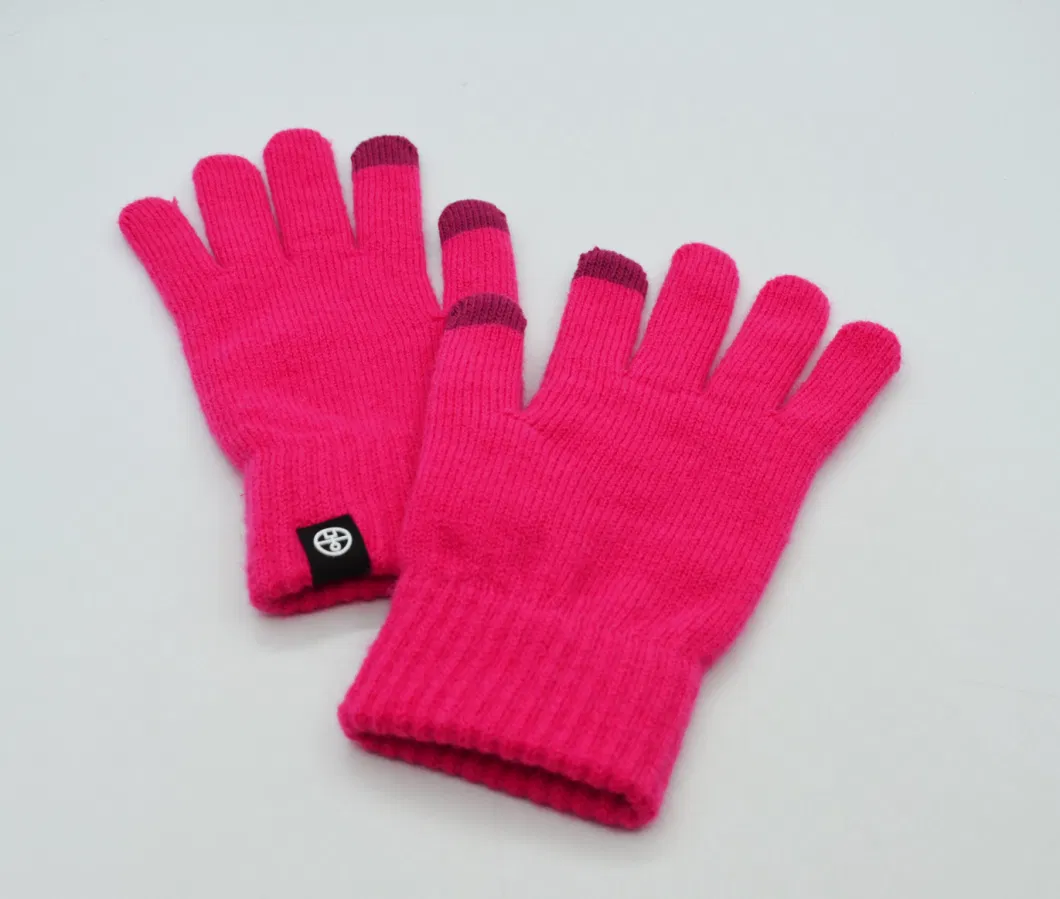 Winter New Creative Touch Screen Gloves Cute Colourful Knitted Unisex Full Finger Gloves Mittens