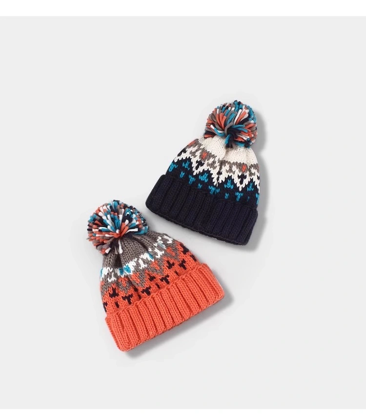 High Quality Fashion Winter Acrylic Knitted POM-POM Beanie Hat