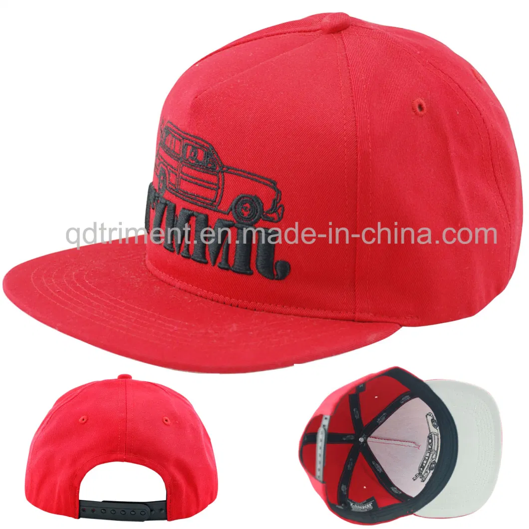 100% Polyester Snapback Flat Bill Outdoor Sport Camp Cap (TMFL6680-1)